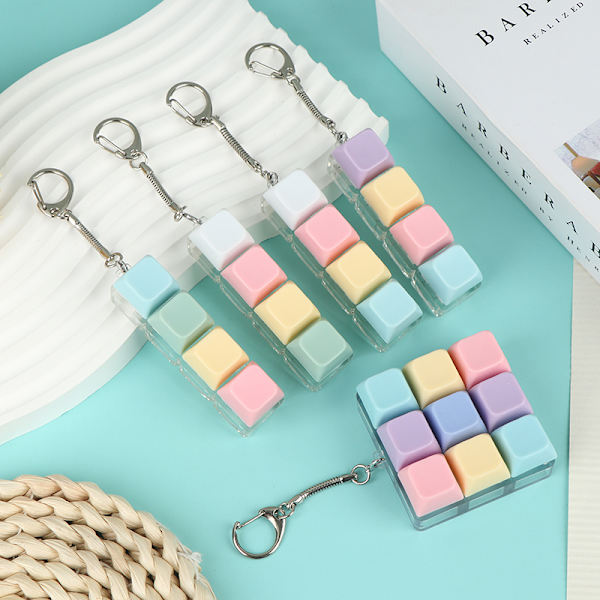 aron Color Keyboard Key Toy DIY Button Keycap Sensory Keychain E