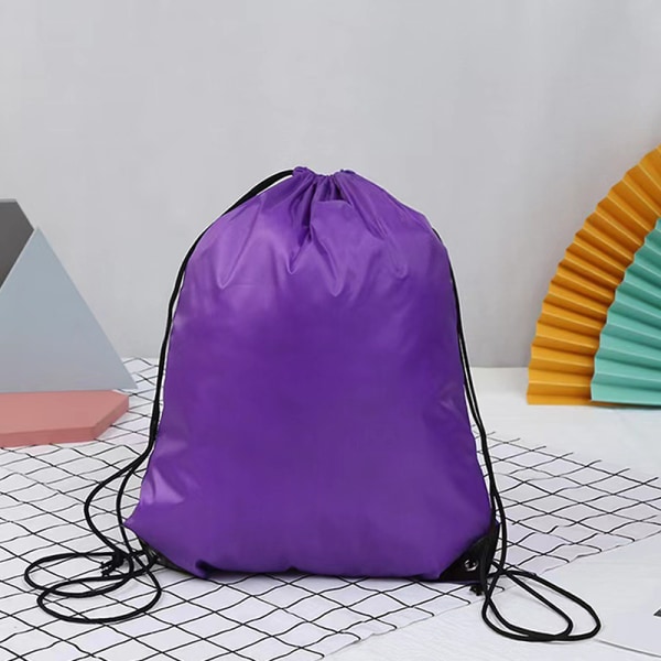 210D polyester vattentät hopfällbar ryggsäck med paketfickor Purple