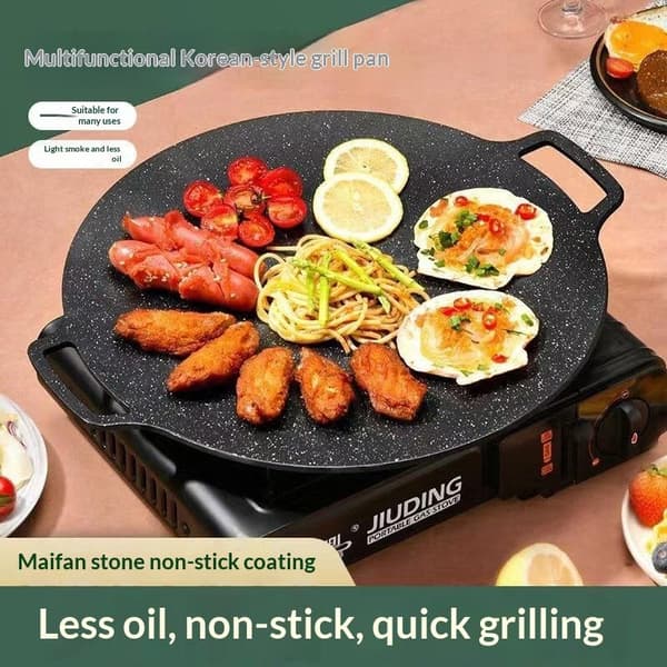 Stegepander i aluminium, non-stick grillpande B 32CM