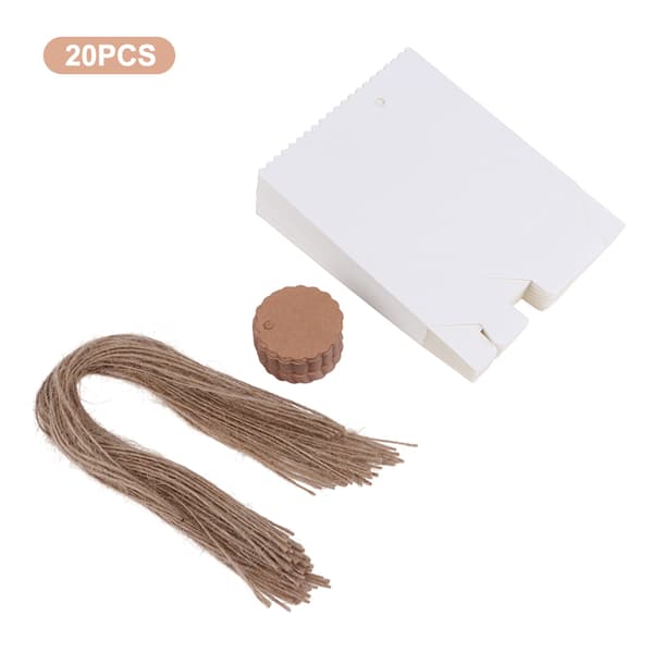 20/50 st Retro Kraftpapper Presentförpackning Kakgodis Förpackningspåse White 20pcs