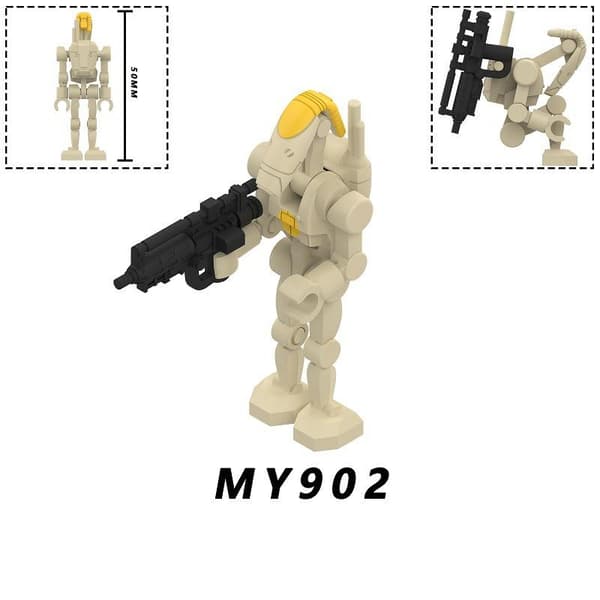 NY Byggkloss STRIDSDROID Krigare Monteringsmodell Prydnad A2