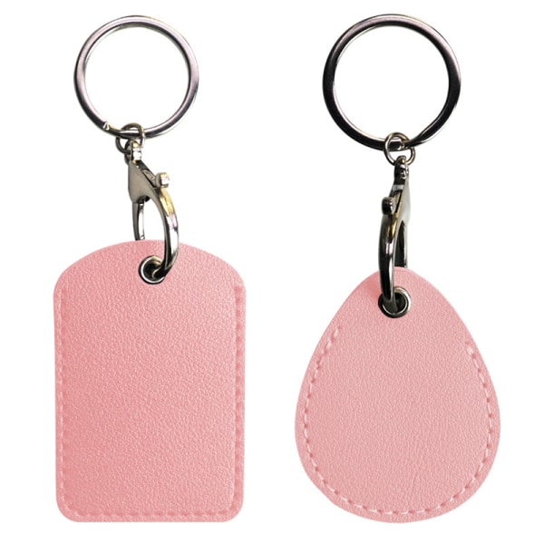 PU Leather Keychain Protective Case Door Lock Access Card Bag K Black