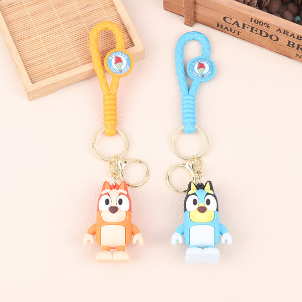 Cartoon Family Doll Creative Car Chain Keychain Bag Pendant Cou Yellow