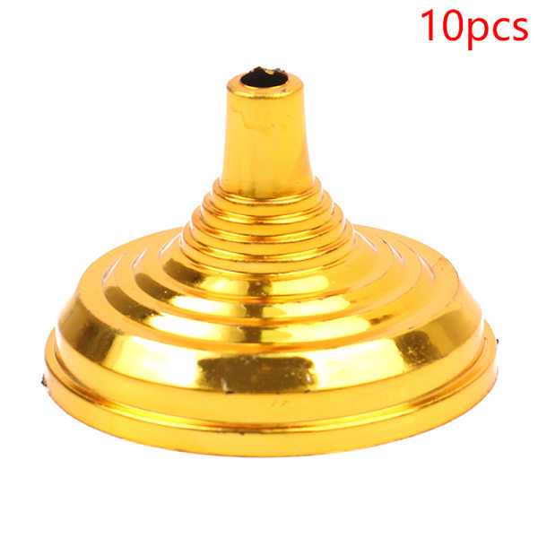 10 stk Gullbelagt plastunderstell Rundt firkantet flaggstangunderstell Round 10pcs