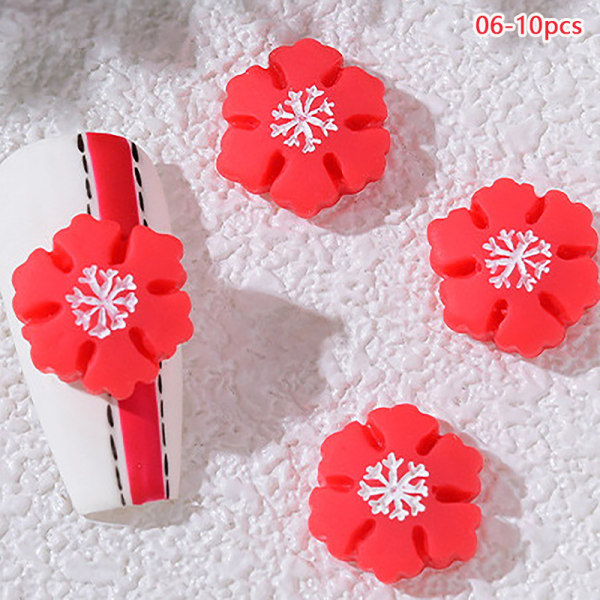 10 kpl Christmas Resin Nails Art Decor 3D Charms -kynsikoristeita 06