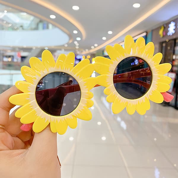 Kvinner Fest Solbriller e Sun Flower Daisy Solbriller Funny Par Yellow