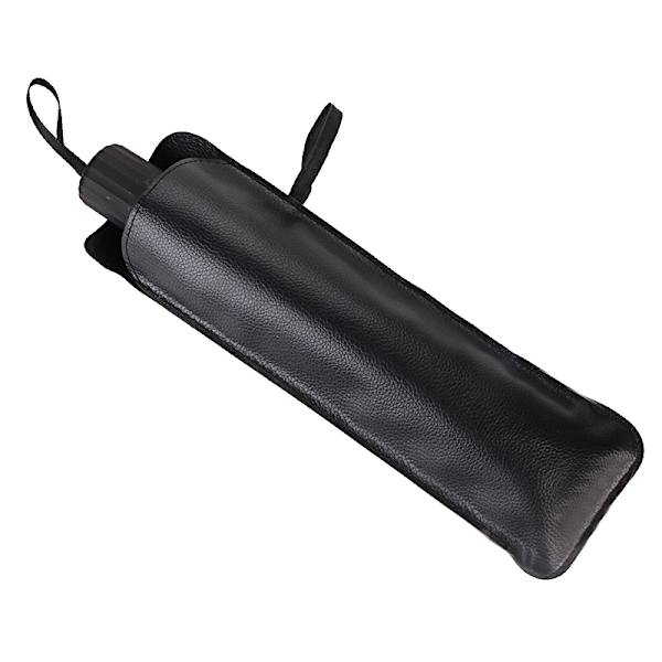 Svart PU-läder paraplyfodral bärbar vattentät paraply 1PCS