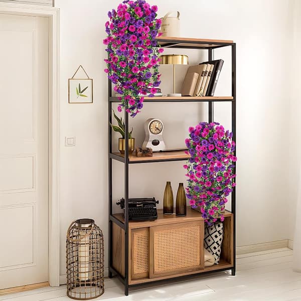 Kunstig Morning Glory Silkeblomst Ranke Hængende Guirlande Til H Orange