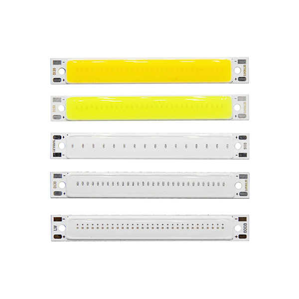 Hot rea 3V 3,7V DC 60mm 8mm LED COB Strip 3W Varm Kall Vit B cold white