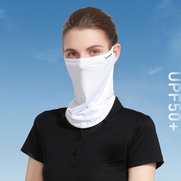Ice Silk Mask Kvinder Sommer Anti-UV Hurtigttørrende Ansigtsbetræk Sca Blue