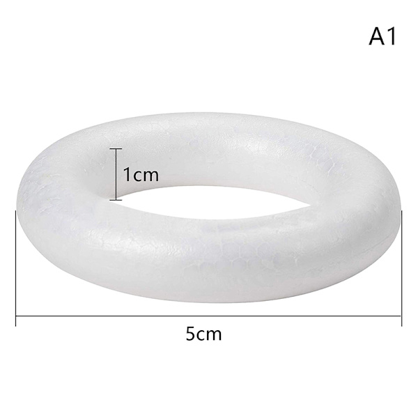 Vit rund polystyren skumring för julhantverk DIY hand A1
