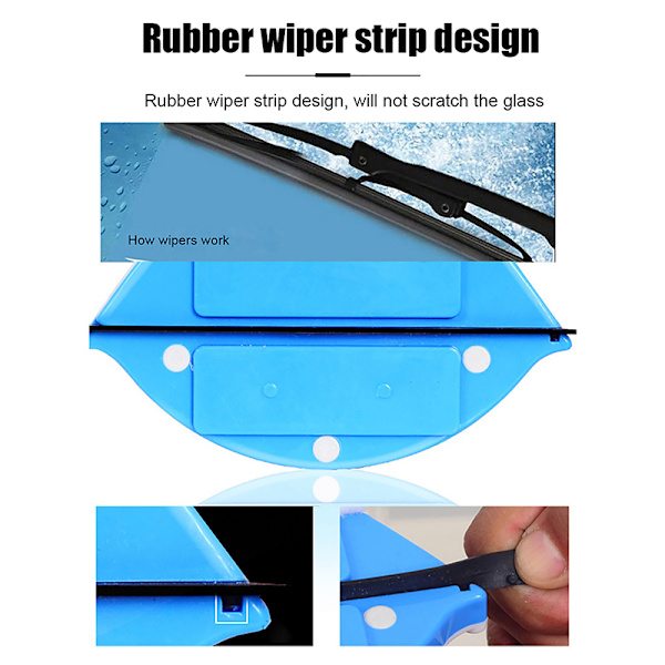 Magnetisk vinduspusserbørste for vask av vask hjemmemagnet Blue P3-8MM