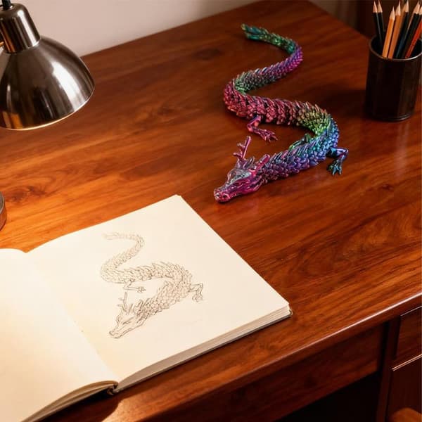 3D-printet 30 cm drageegg med bevegelig dragemodell til hjemmet StyleA