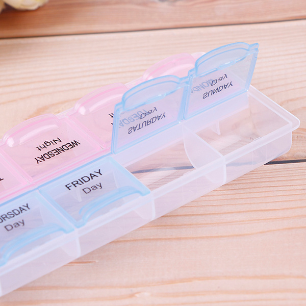 1 st 7-dagars Pill Box Medicine Tablett Dispenser Organizer Weekly S