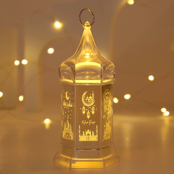 Moon Castle LED Wind Lantern Eid Mubarak Party Decor Islamic Mu A2