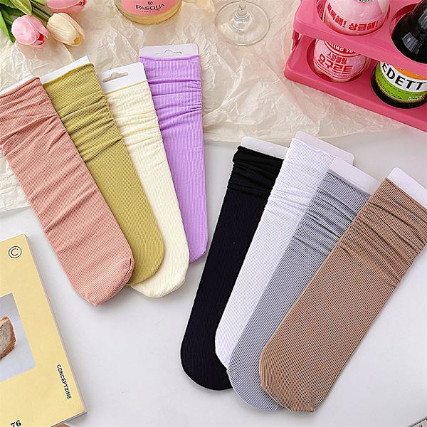 1 Par Kvinnor Flickor Sommar Tunna Nylon Mode Mjuk andningsförmåga Black