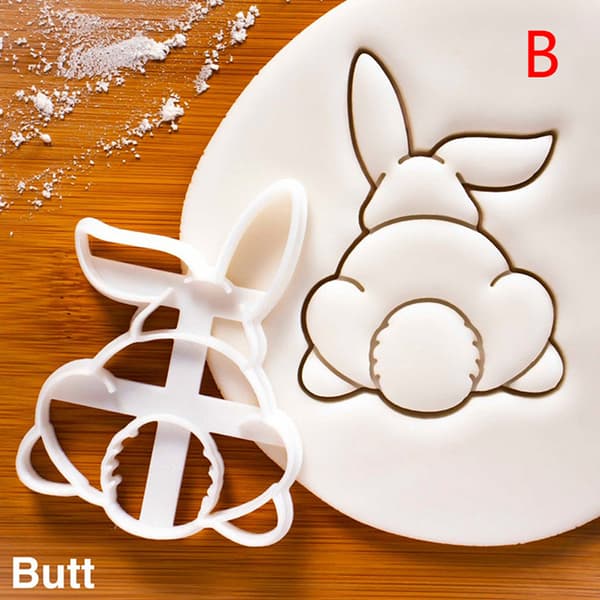 1/2 stk. e Bunny Cookie-forme DIY Biscuit-form Køkken Bagetilbehør B