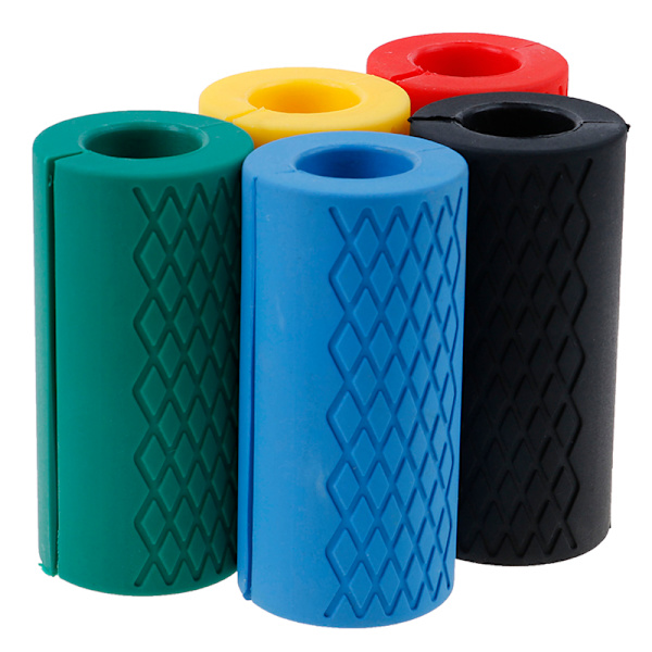 Skivstångsgrepp Hantel Silikongrepp Pull Up Tyngdlyftning Anti Red