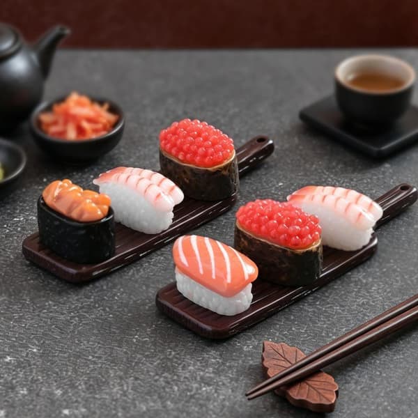 10 st Mini Sushi Modell Laxrom Söta Räkor DIY Dockhus D A3