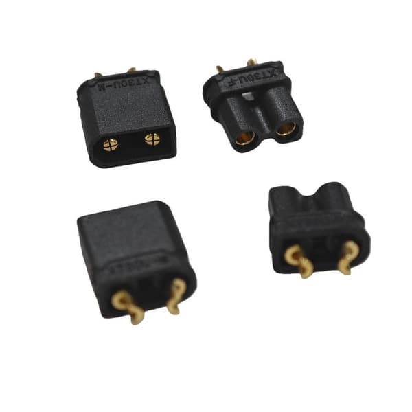 2/6/10 par XT30-U han- og hunstik strømbatteri 2pairs XT30 Black