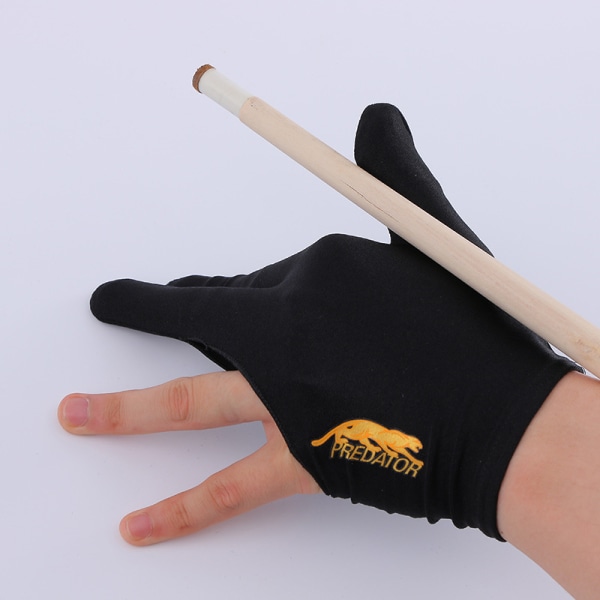 Biljardhandske Finger Pool Players Handskar Broderade Slip-pro black the right hand