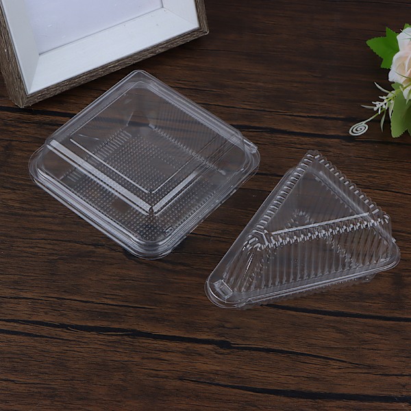 10st Triangel Fyrkantig Cheesecake Boxes Skiva Cake Box Paj Holde B