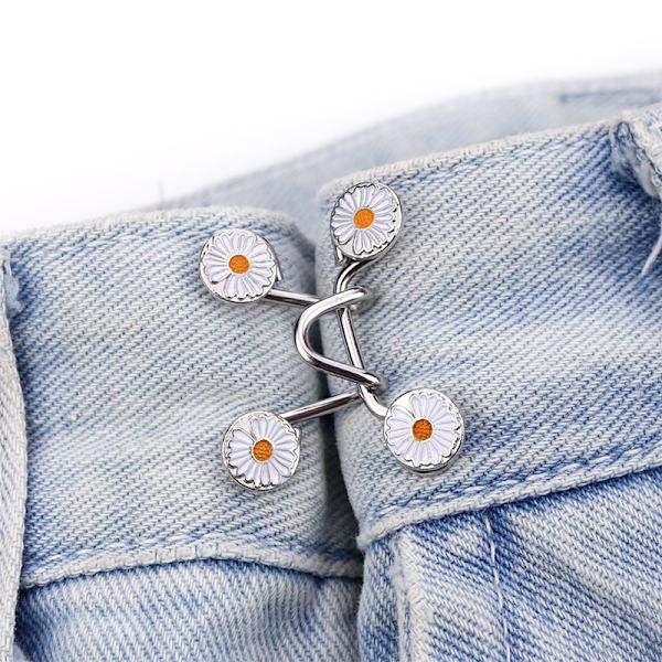 Button Clip Bukse Midjeknapper Justerbare knappnåler Pant Wais S