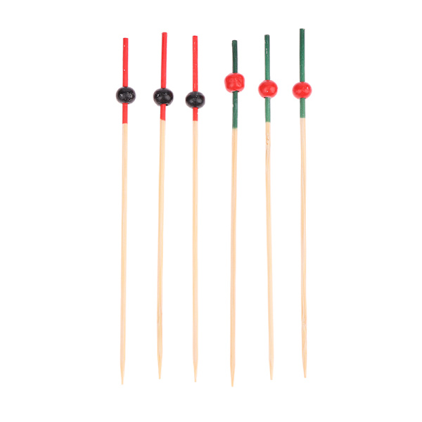 100 stk 12 cm bambus tandstikker Pick Buffet Cupcake Frugt Fork De A