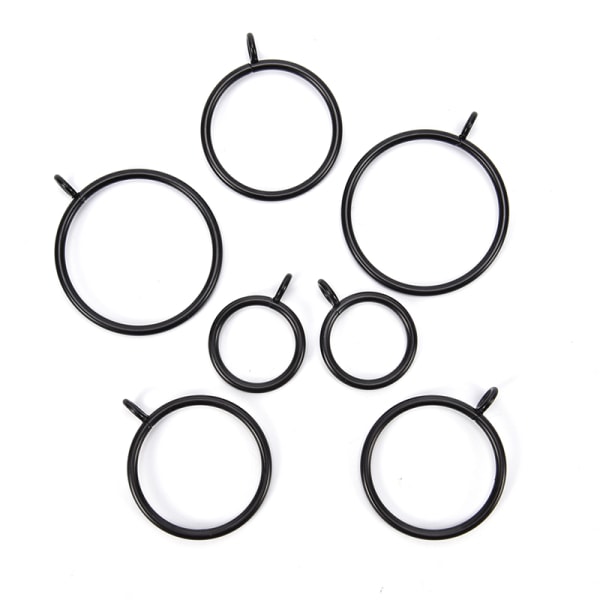 10st svart metall gardinringar hängande ringar för gardiner och 45mm