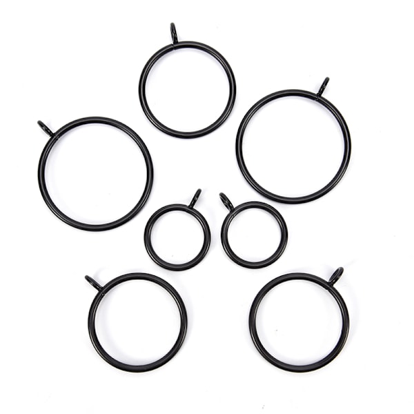 10stk sorte metal gardinringe hængeringe til gardiner og 28mm