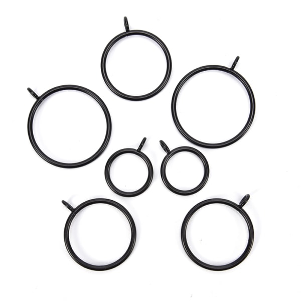 10stk sorte metall gardinringer hengende ringer for gardiner og 25mm