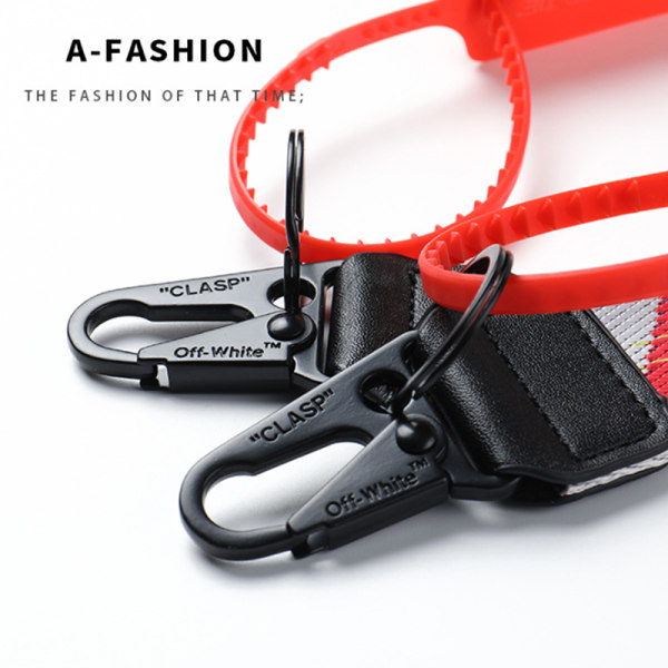 Off-White inspirert nøkkelring Lanyard industriell belte håndleddsstropp 4