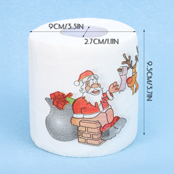 3 Rolls Merry Christmas Toilet Paper Santa Claus Toilet Paper T 3 roll