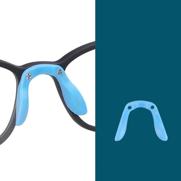 2kpl Multistyle U silikoniyhdistetyt silmälasien pehmeät nenätyynyt Light  blue b639 | Light blue | Fyndiq