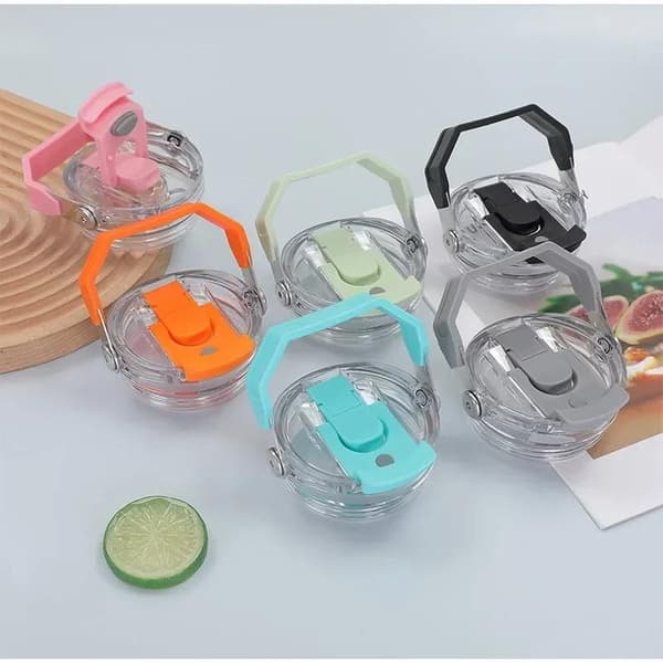 For 30oz utskiftbart gjennomsiktig plastkopplokk varmebestandig Gray