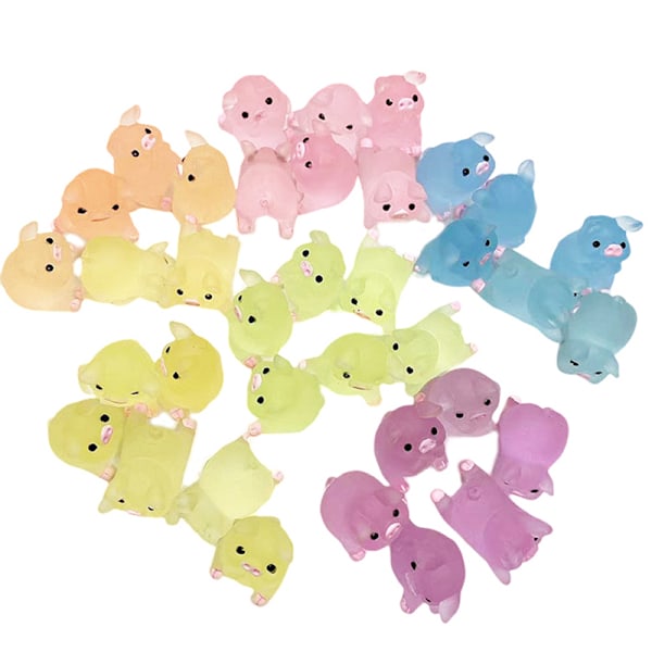 1/5 kpl Mini Luminous Piggy Decor -auton kojelauta kodin koristeet D 1pc