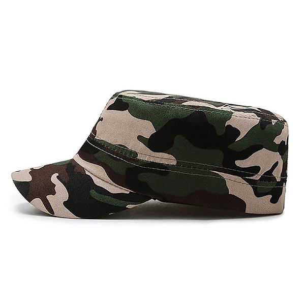 Camouflage Baseball Cap Hat Mænd Kvinder Tactical Flat Cap Hat Out A6