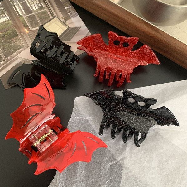 Rolig Halloween-serie Bat Hair Clip Akryl Hårnål Holiday Dr A4