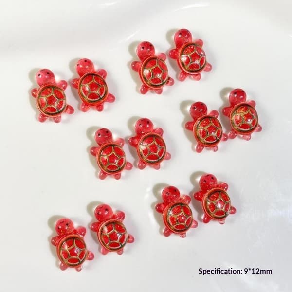 50 stk. Mini Harpiks Farverige Skildpaddefigurer Multifunktionel Skildpadde A2