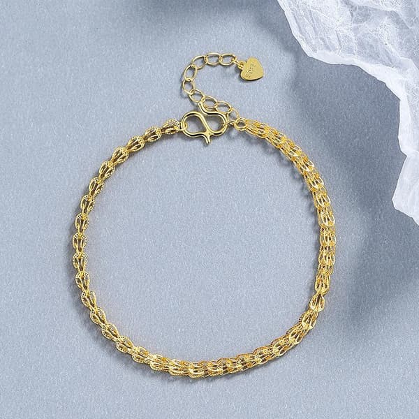 Kobber Tyk Kæde Armbånd Halskæde Luksus Mousserende Justerbar A2