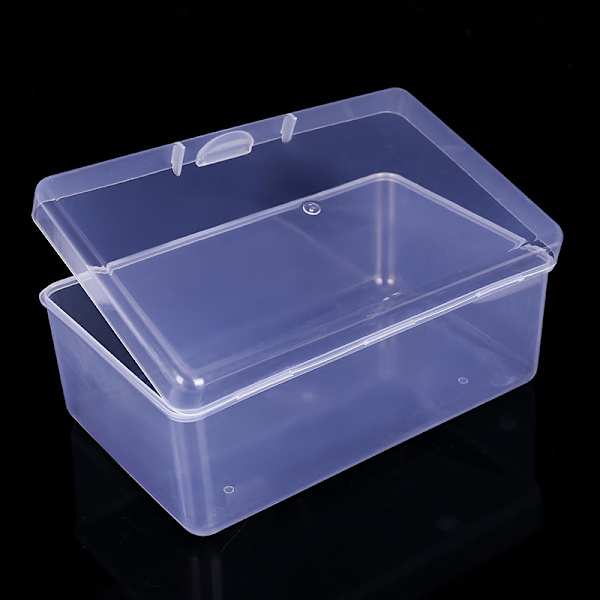 Transparent Flip Bomuldsvat Opbevaringsboks Makeup Organizer Multi Transparent
