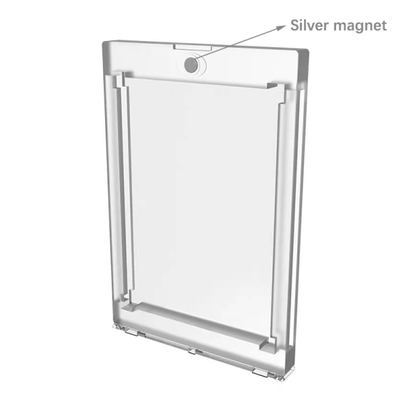 Stærke magnetiske 35PT UV-kortholdere Akryl Clear Protective C Silver