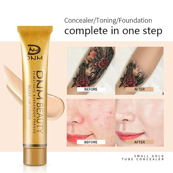 Fuld hud concealer foundation creme ansigt professionel plet E