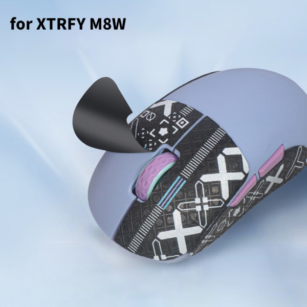 Musdekal för Xtrfy M8W Mouse Grip Tejp Skridsko Handgjord Non A7