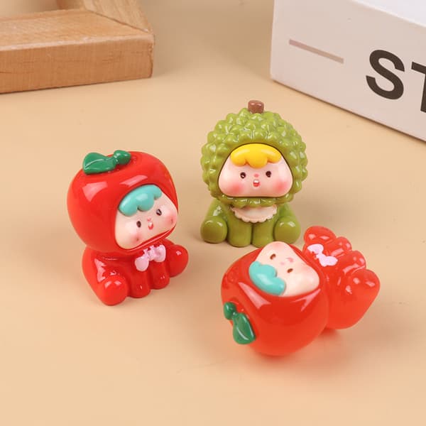 Frukt Noctilucous Miniatyr Figur Resin Hantverk DIY Bil Inter A3