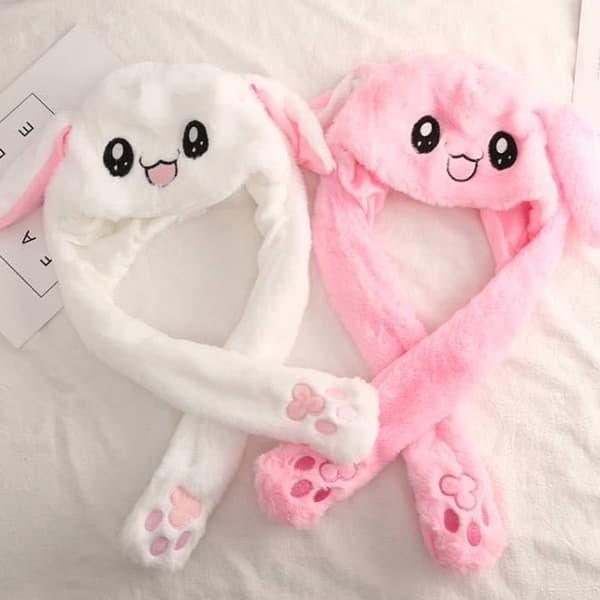 1 Stk Glowing e Bunny Ears Hat Glowing Ear Moving Bunny Hat Pink