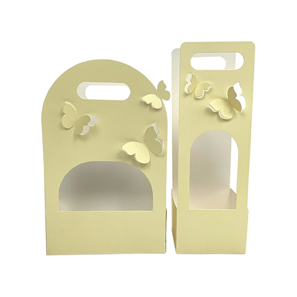 Bukett Tote Box Butterfly Hollow Out Handle Basket Party Gift A2