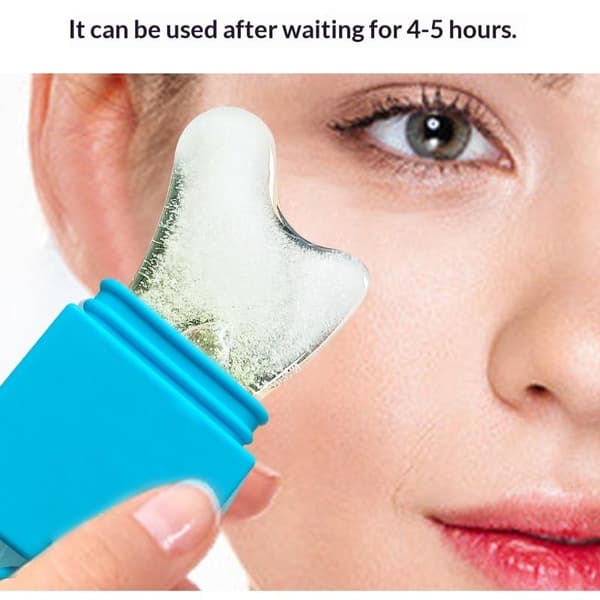 1 stk. koldterapi isterningform Gua Sha kølende ansigtskonturglød Blue