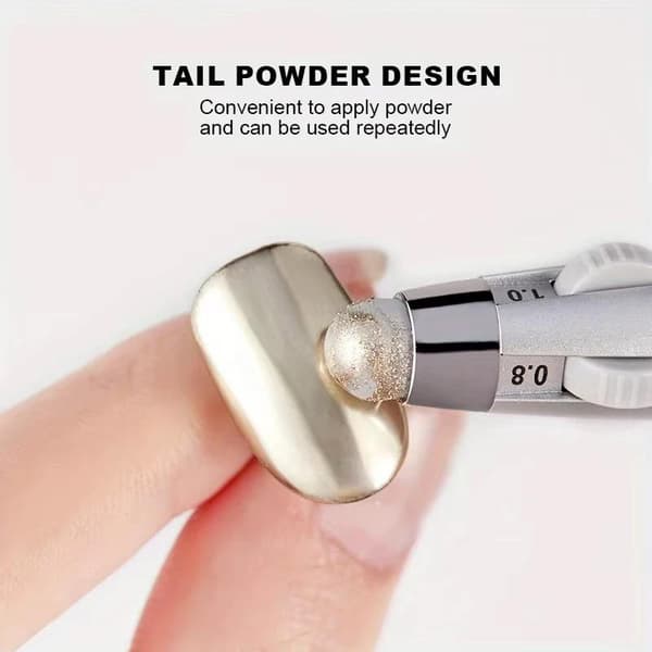 5-i-1 Nail Art Dotting Tools Disc Nail Drill Point Nail Point Silver