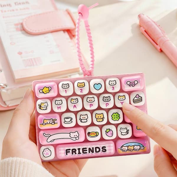 26 Taster Tastaturformet Fidget Legetøj Dekompressionstaske Vedhæng A3